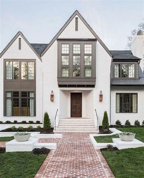 white brick tudor